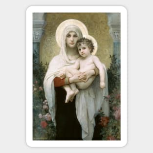 The Madonna of the Roses - Bouguereau Sticker